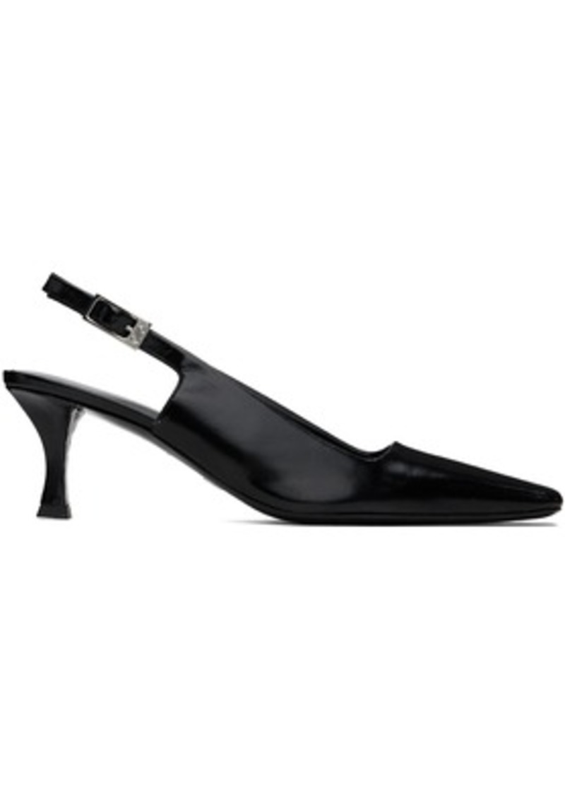 Proenza Schouler Black Trap Slingback Heels