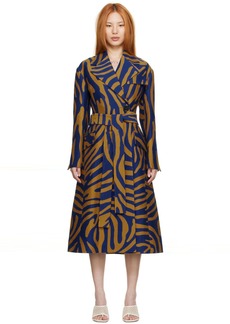 Proenza Schouler Blue & Brown Cotton Coat