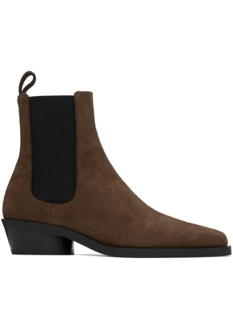 Proenza Schouler Brown Bronco Chelsea Boots