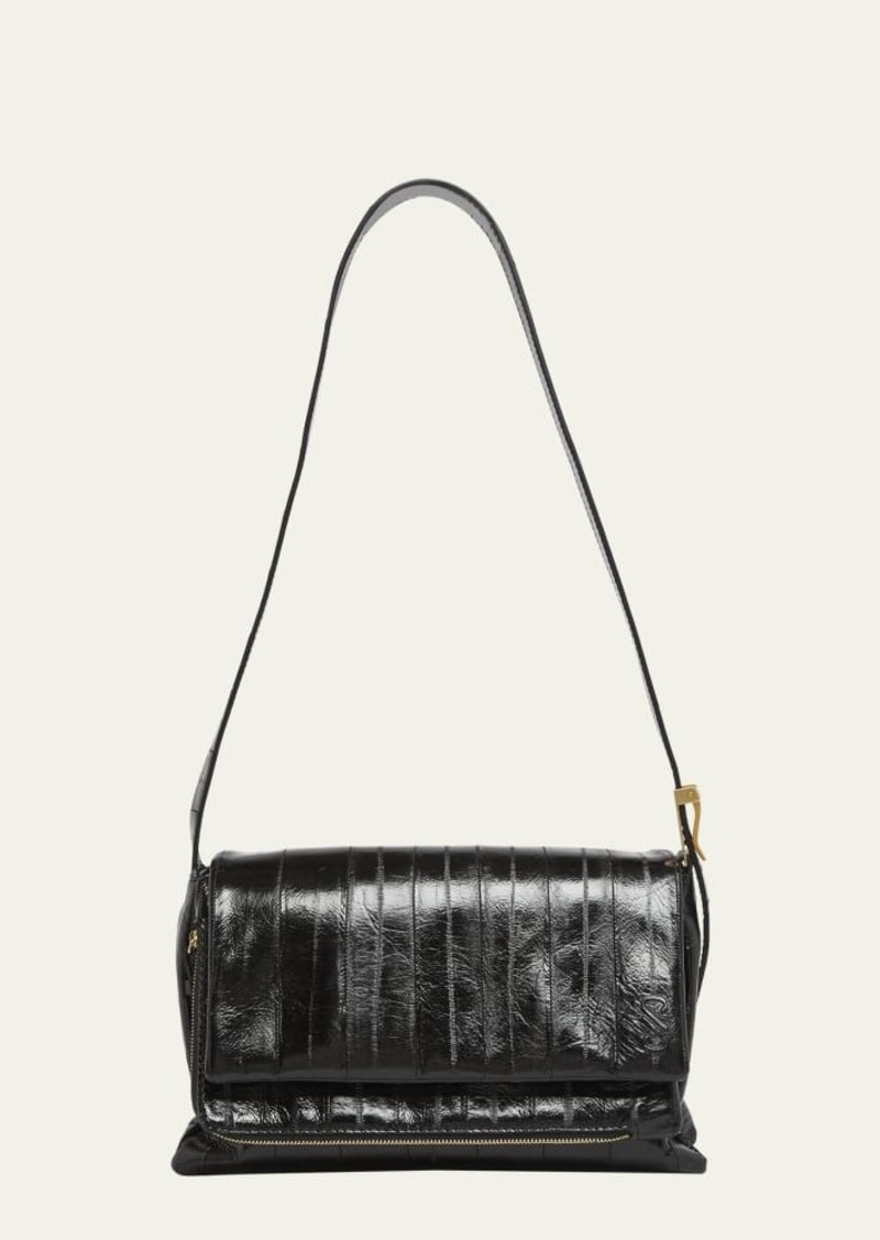 Proenza Schouler City Small Flap Eel Shoulder Bag