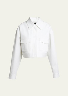 Proenza Schouler Dylan Cotton Twill Suiting Shirt Jacket