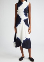 Proenza Schouler Ella Print Crepe Midi Dress