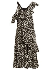 Proenza Schouler Floral-print silk-crepe midi dress