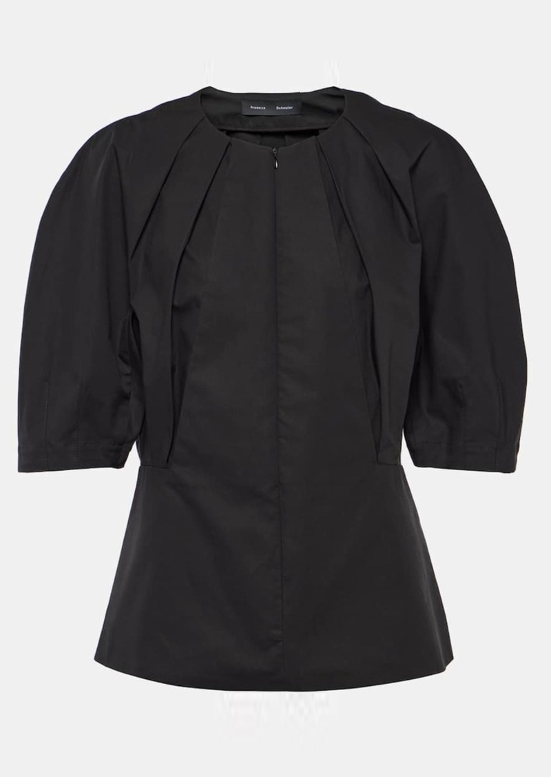 Proenza Schouler Georgia pleated cotton poplin top