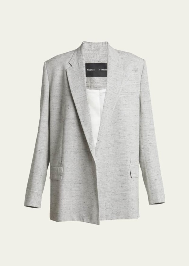 Proenza Schouler Hadley Melange Linen-Blend Suiting Jacket