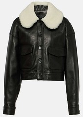 Proenza Schouler Judd shearling-trimmed leather jacket