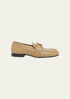 Proenza Schouler Leather Monogram Slip-On Loafers