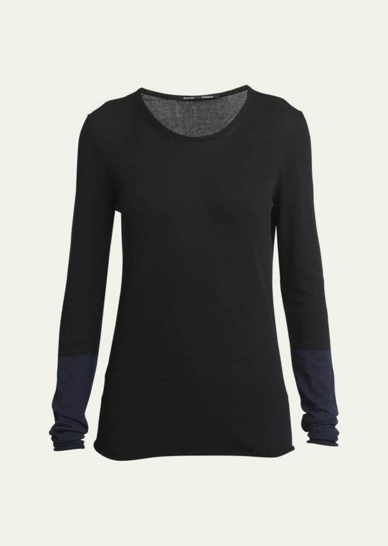 Proenza Schouler Lewis Bicolor Sleeve Sweater