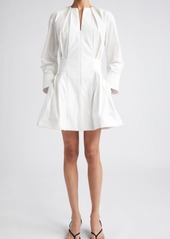 Proenza Schouler Long Sleeve Stretch Cotton Poplin Minidress