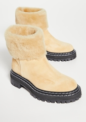 Proenza Schouler Lug Sole Shearling Ankle Boots