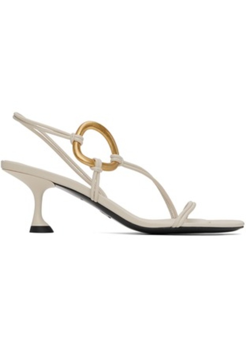 Proenza Schouler Off-White Hoop Slingback Heeled Sandals