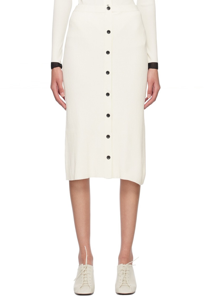 Proenza Schouler Off-White Proenza Schouler White Label Button Midi Skirt