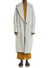 Proenza Schouler Oversize Double Face Cashmere Coat with Removable Collar in Grey Melange at Nordstrom