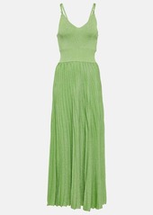 Proenza Schouler Pleated metallic knit maxi dress