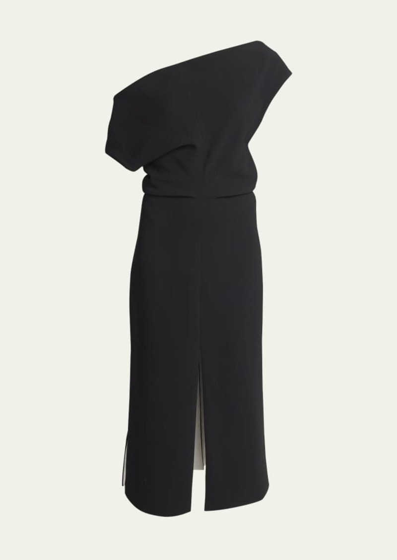 Proenza Schouler Rosa Colorblock Off-The-Shoulder Slits-Hem Midi Dress