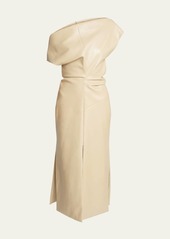 Proenza Schouler Rosa Off-Shoulder Leather Dress