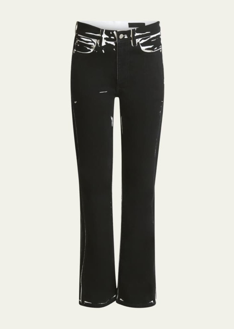 Proenza Schouler Ryman Printed Straight Leg Jeans