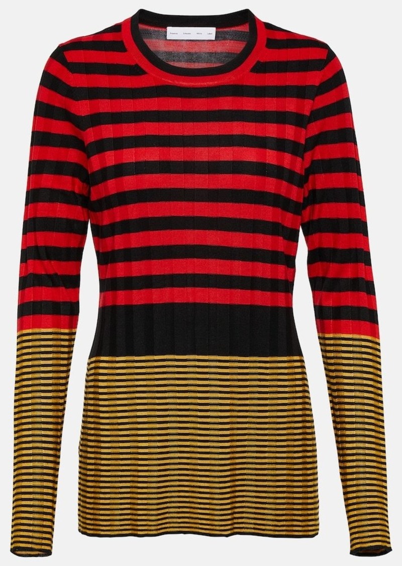 Proenza Schouler White Label Slinky stripe long sleeve sweater