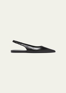 Proenza Schouler Spike Slingback Leather Flats