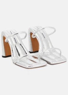 Proenza Schouler Square Slide metallic leather sandals