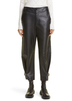 Proenza Schouler Tapered Leather Crop Pants
