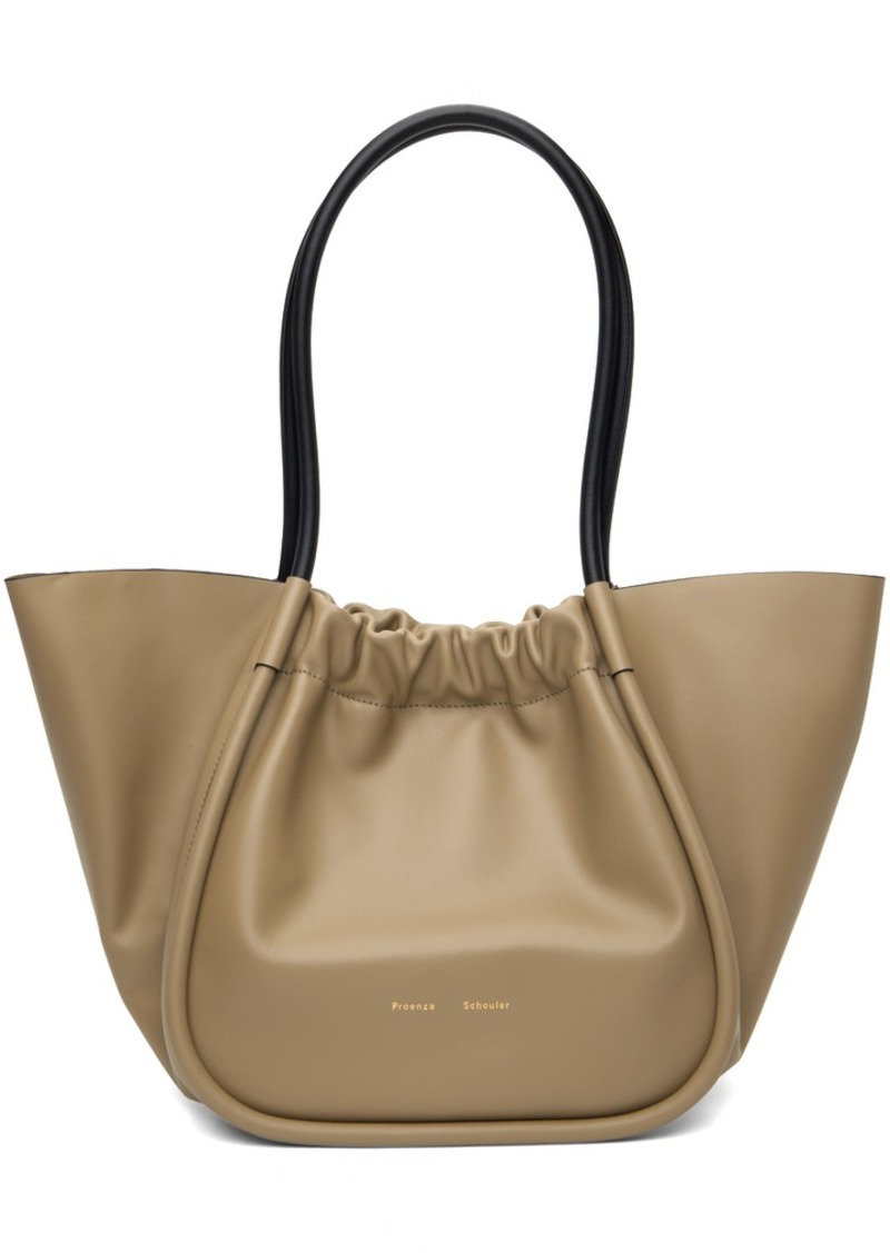 Proenza Schouler Taupe Large Ruched Tote