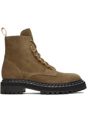 Proenza Schouler Taupe Lug Sole Combat Boots