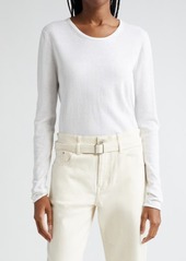 Proenza Schouler Tina Back Cutout Organic Cotton & Mulberry Silk Sweater