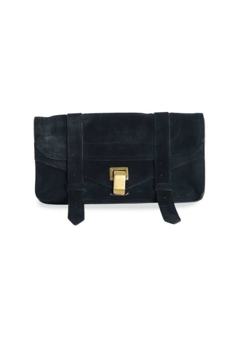 Proenza Schouler Tiny Ps1 Satchel In Midnight Blue Suede