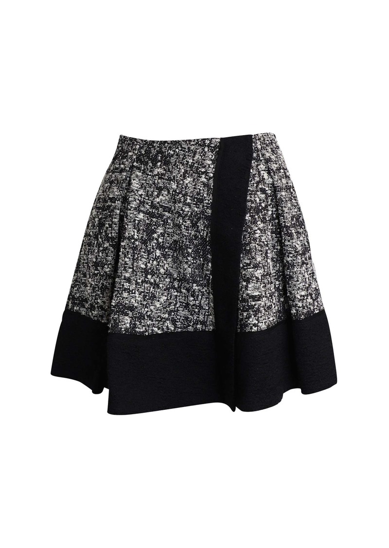 Proenza Schouler Tweed Mini Skirt in Black Cotton