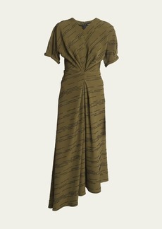 Proenza Schouler Vivienne Inverted Asymmetric Midi Dress