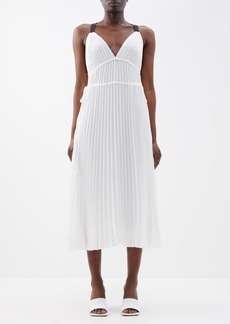 Proenza Schouler White Label - Broomstick Pleated Chiffon Dress - Womens - Off White