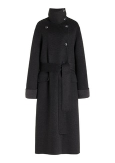 Proenza Schouler White Label - Constance Ribbed Melton Coat - Grey - L - Moda Operandi