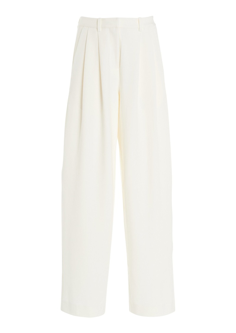 Proenza Schouler White Label - Eleanor Pleated Wide-Leg Pants - Ivory - US 4 - Moda Operandi