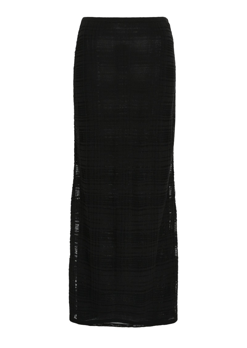 Proenza Schouler White Label - Elsa Knit Maxi Skirt - Black - S - Moda Operandi