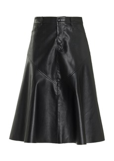 Proenza Schouler White Label - Jesse Faux Leather Midi Skirt - Black - US 10 - Moda Operandi