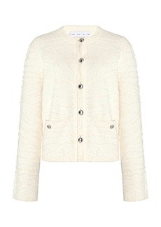 Proenza Schouler White Label - Josephine Brushed Knit Cotton Cardigan - Ivory - XS - Moda Operandi