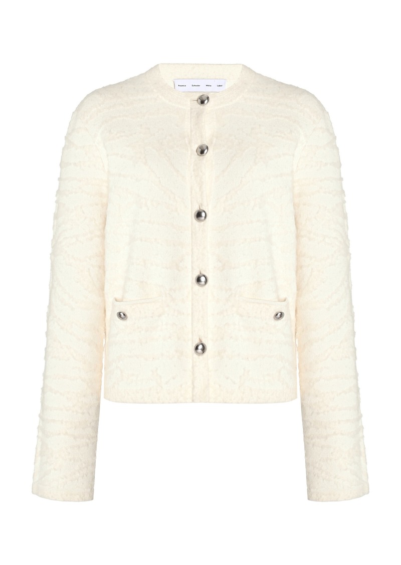 Proenza Schouler White Label - Josephine Brushed Knit Cotton Cardigan - Ivory - M - Moda Operandi