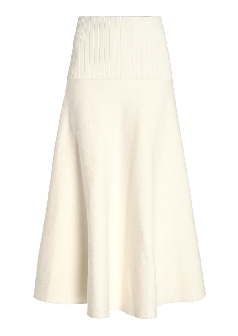 Proenza Schouler White Label - Katalina Soufflé-Knit Midi Skirt - Ivory - M - Moda Operandi