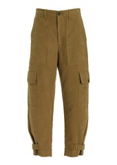 Proenza Schouler White Label - Kay Cropped Cotton Cargo Pants - Brown - US 6 - Moda Operandi