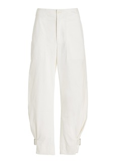 Proenza Schouler White Label - Kay Stretch-Cotton Twill Tapered Pants - White - US 8 - Moda Operandi