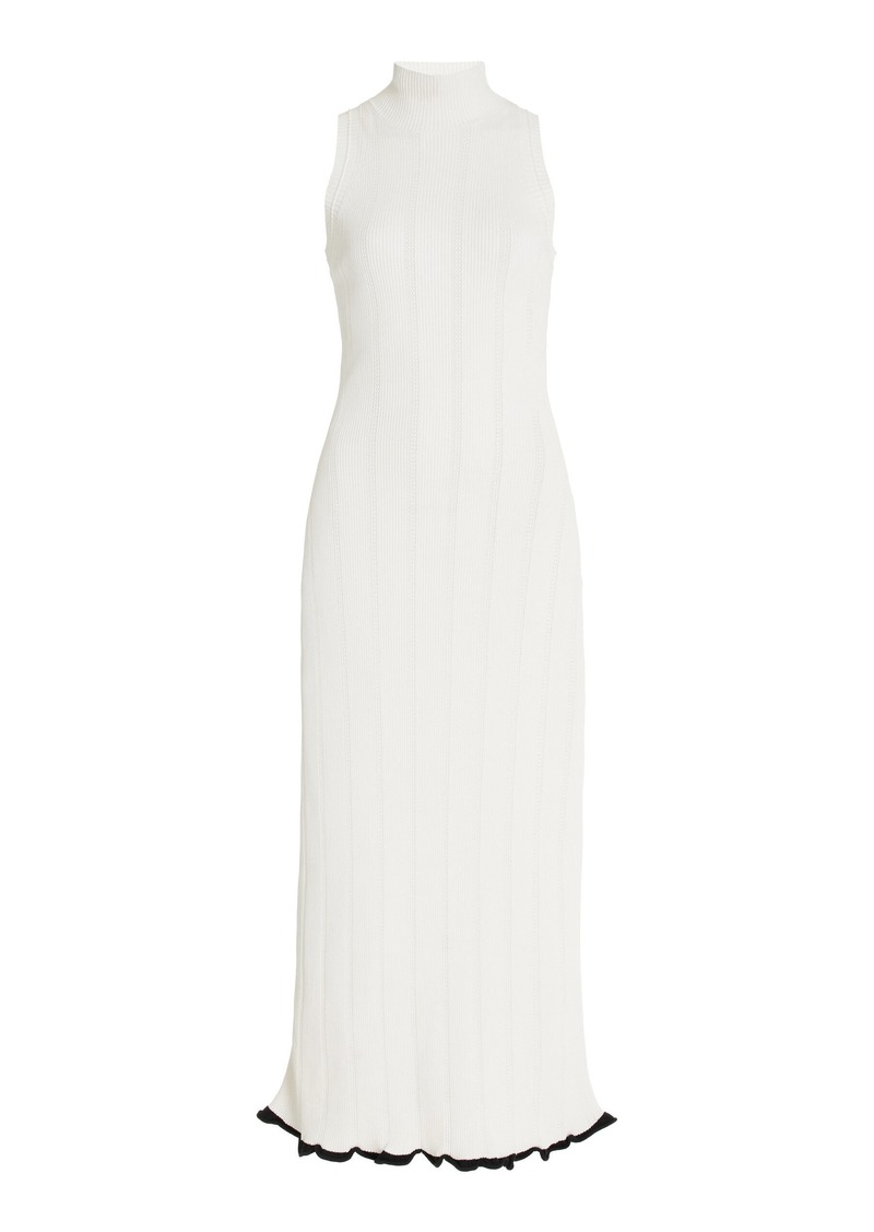 Proenza Schouler White Label - Kim Pointelle-Knit Midi Dress - White - S - Moda Operandi