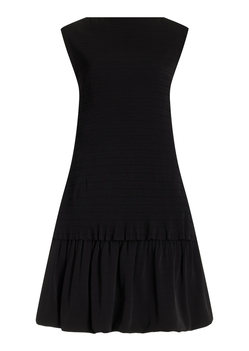 Proenza Schouler White Label - Martine Pleated-Knit Mini Dress - Black - US 0 - Moda Operandi