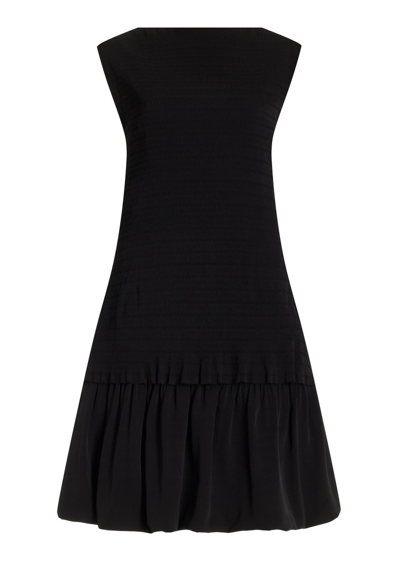 Proenza Schouler White Label - Martine Pleated-Knit Mini Dress - Black - US 8 - Moda Operandi