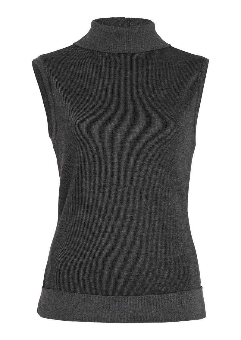 Proenza Schouler White Label - Sandrine Soufflé-Knit Sleeveless Top - Grey - XS - Moda Operandi