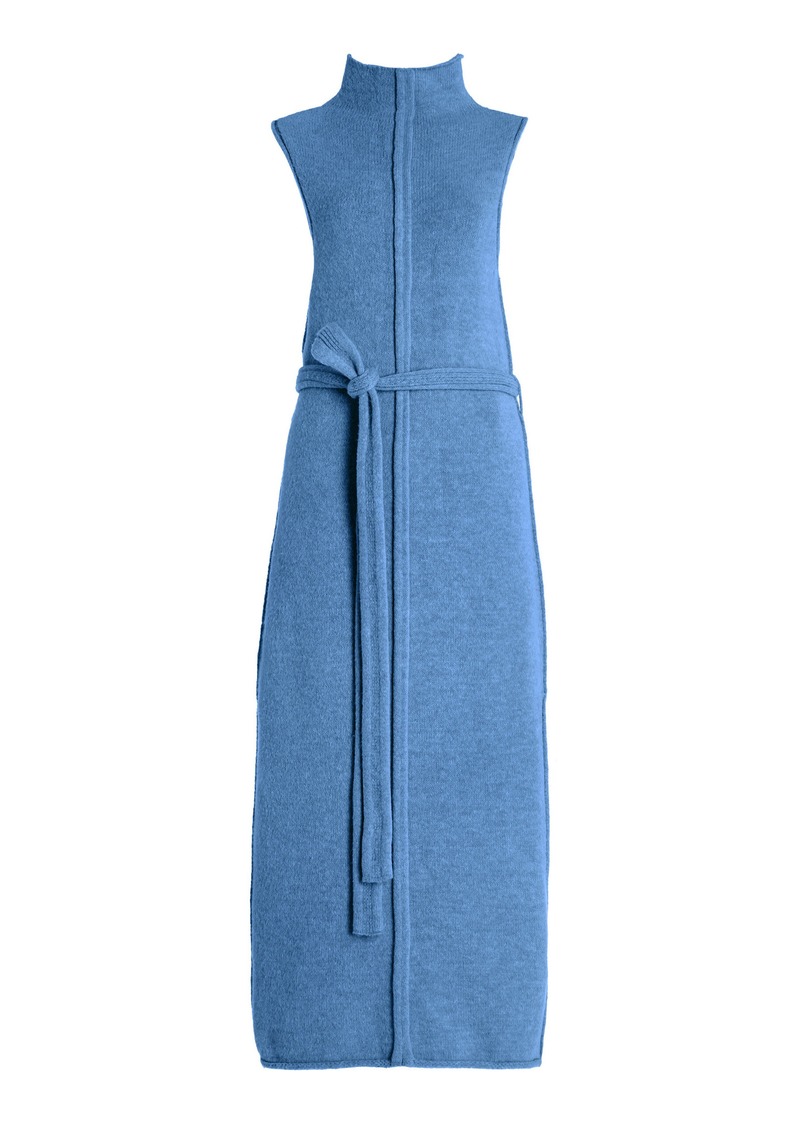 Proenza Schouler White Label - Zola Knit Wool-Blend Midi Dress - Blue - M - Moda Operandi