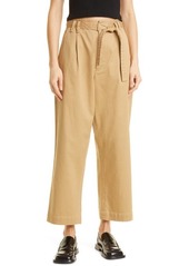 Proenza Schouler White Label Belted Stretch Cotton Twill Pants