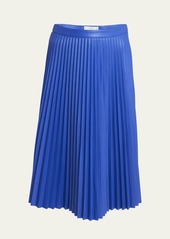 Proenza Schouler White Label Daphne Pleated Faux-Leather Midi Skirt