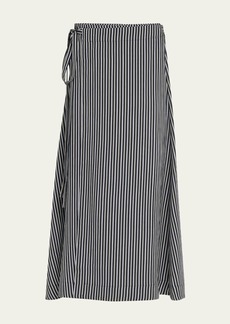 Proenza Schouler White Label Georgie Striped A-line Midi Skirt