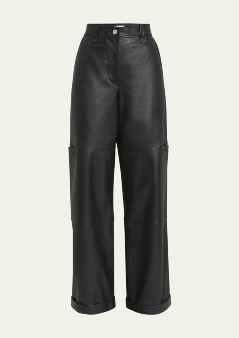 Proenza Schouler White Label Mason Paneled Leather Pants